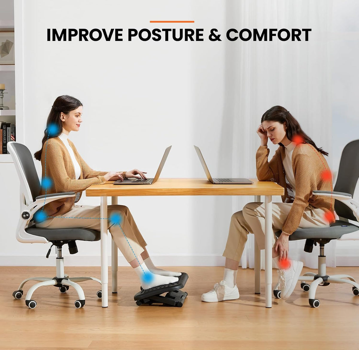 ErGear Adjustable Footrest Under Desk with 3 Height Settings
