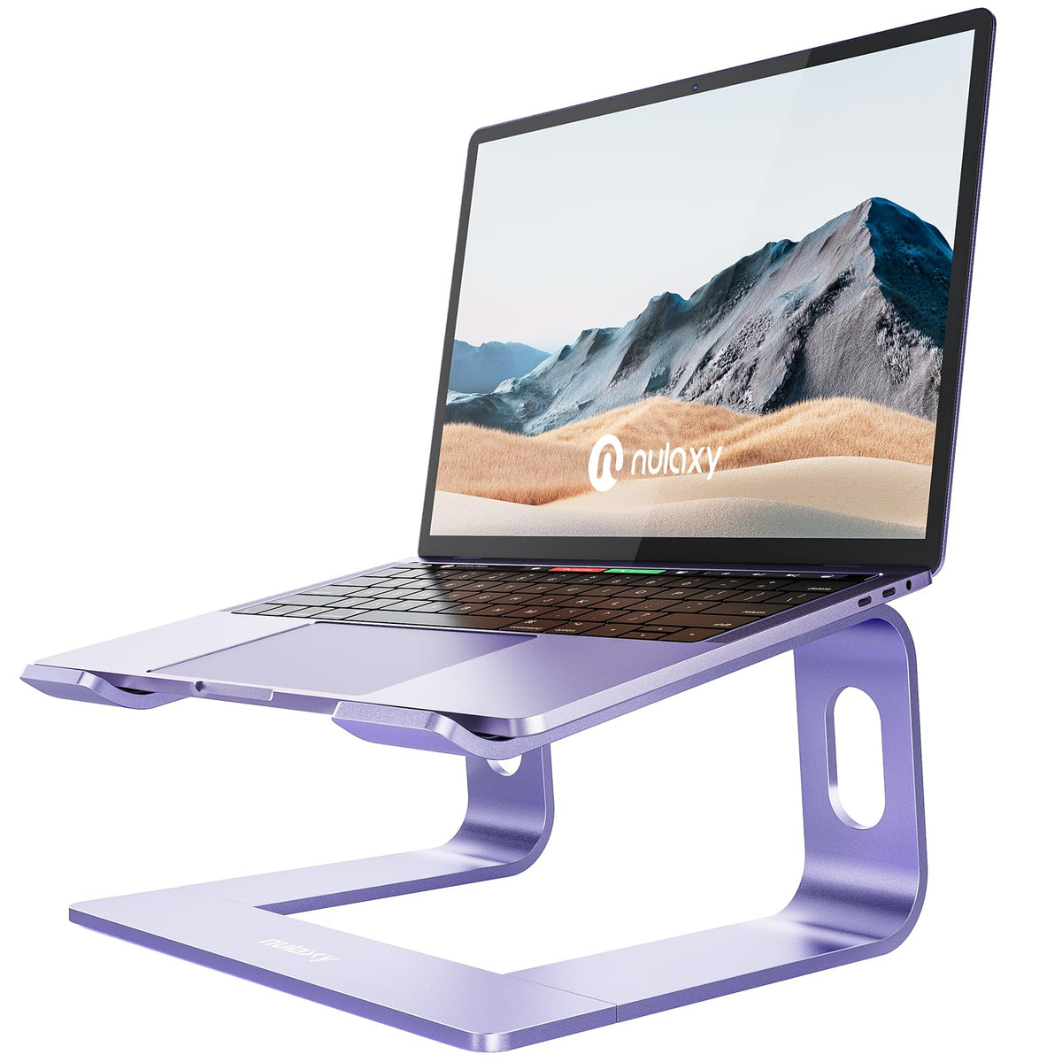 Nulaxy Full Aluminum Laptop Stand, Stable Support to 22 lbs, Open Cooling