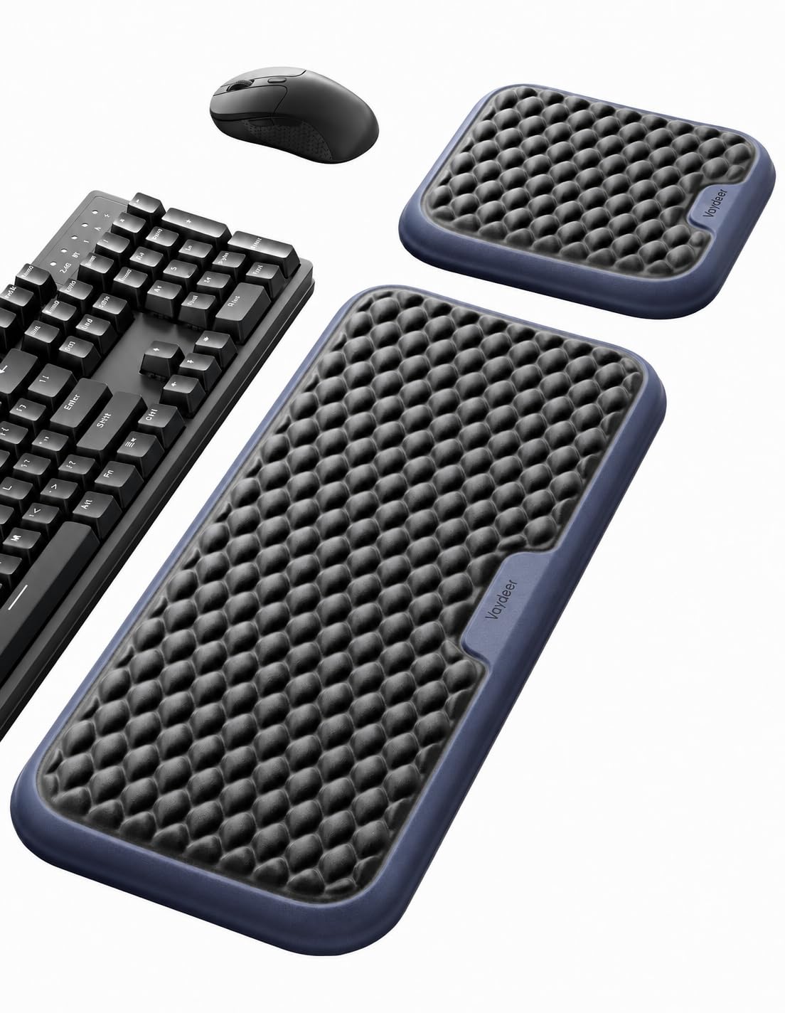 Vaydeer Wrist Rest for Keyboard and Mouse, Computer Ergonomic Wrist Support Pad, Soft Memory Foam Arm Cushion for Desk, Palm Hand Office Laptop Typing