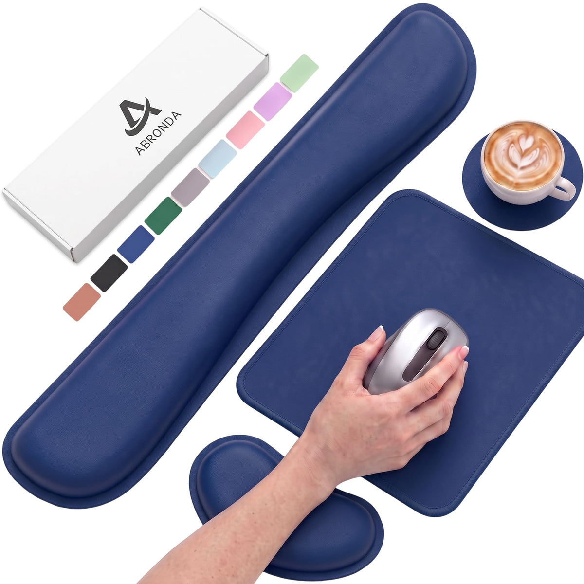 Office Ergonomic Memory Foam Computer Mouse and Keyboard Wrist Rest pad Support Carpal Tunnel, Wrist Rest for Keyboard and Mouse, Wrist Support Set