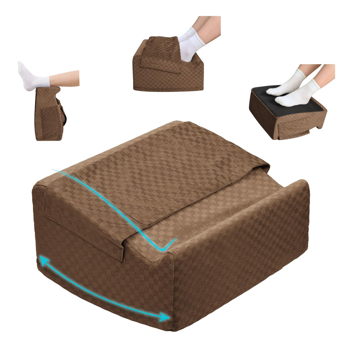 Foot Rest Under Desk with Rocking Base | Gray Velvet