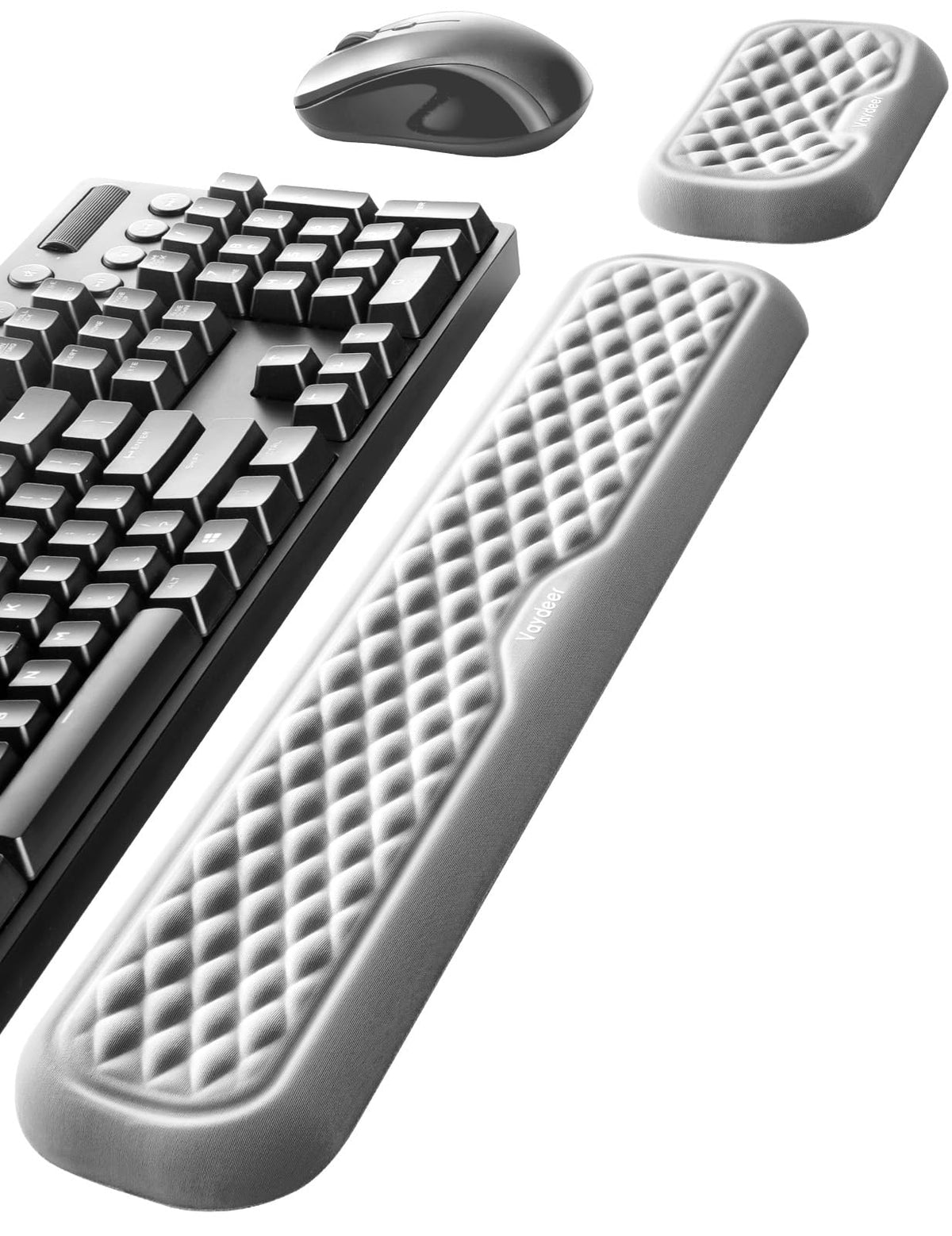 Vaydeer Wrist Rest for Keyboard and Mouse, Computer Ergonomic Wrist Support Pad, Soft Memory Foam Arm Cushion for Desk, Palm Hand Office Laptop Typing