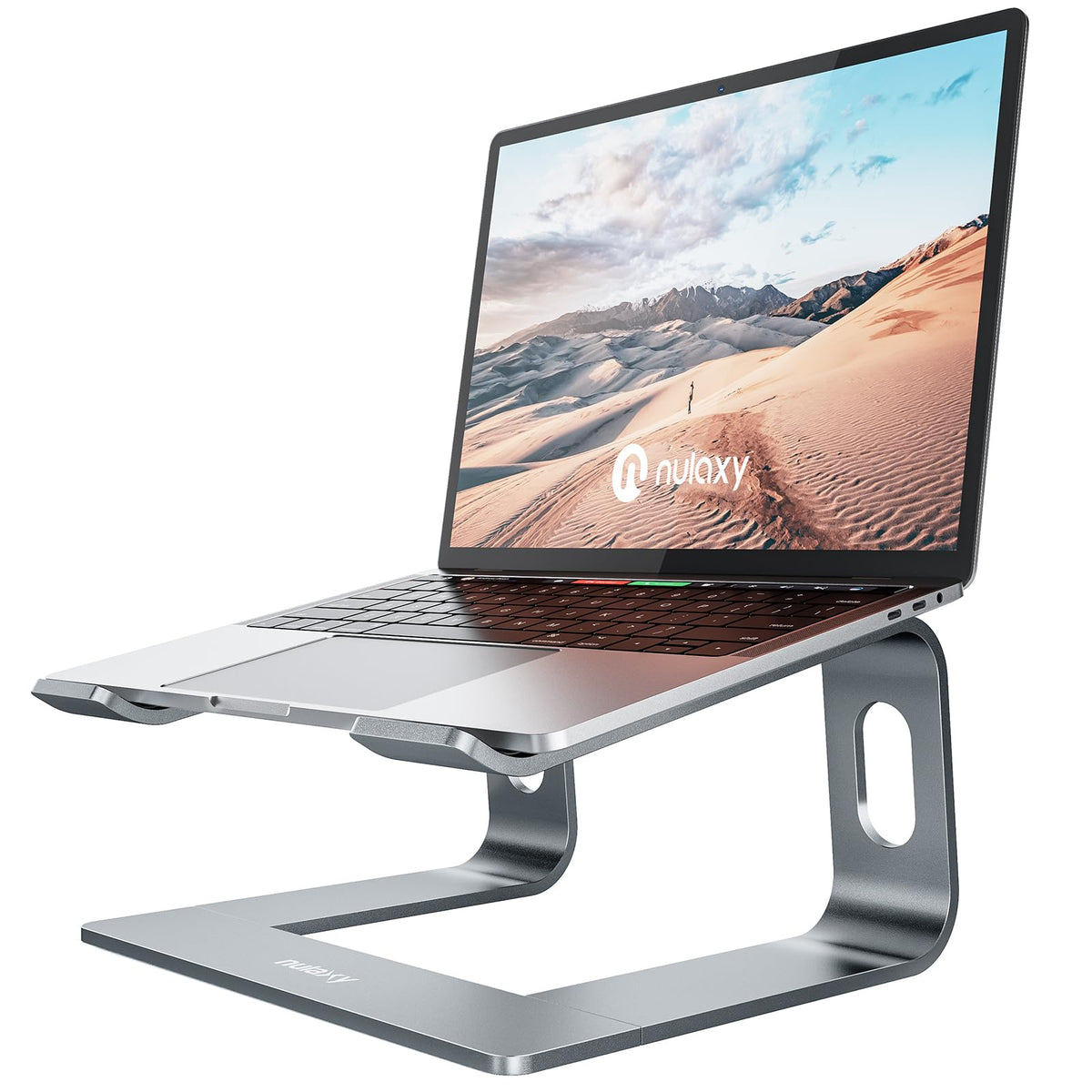 Nulaxy Full Aluminum Laptop Stand, Stable Support to 22 lbs, Open Cooling