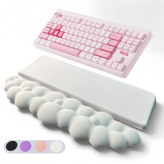 2pcs Wrist Rest for Keyboard and Mouse, Soft Memory Foam Keyboard Riser Holder, Comfortable Wrist Pad, Easy Typing Support