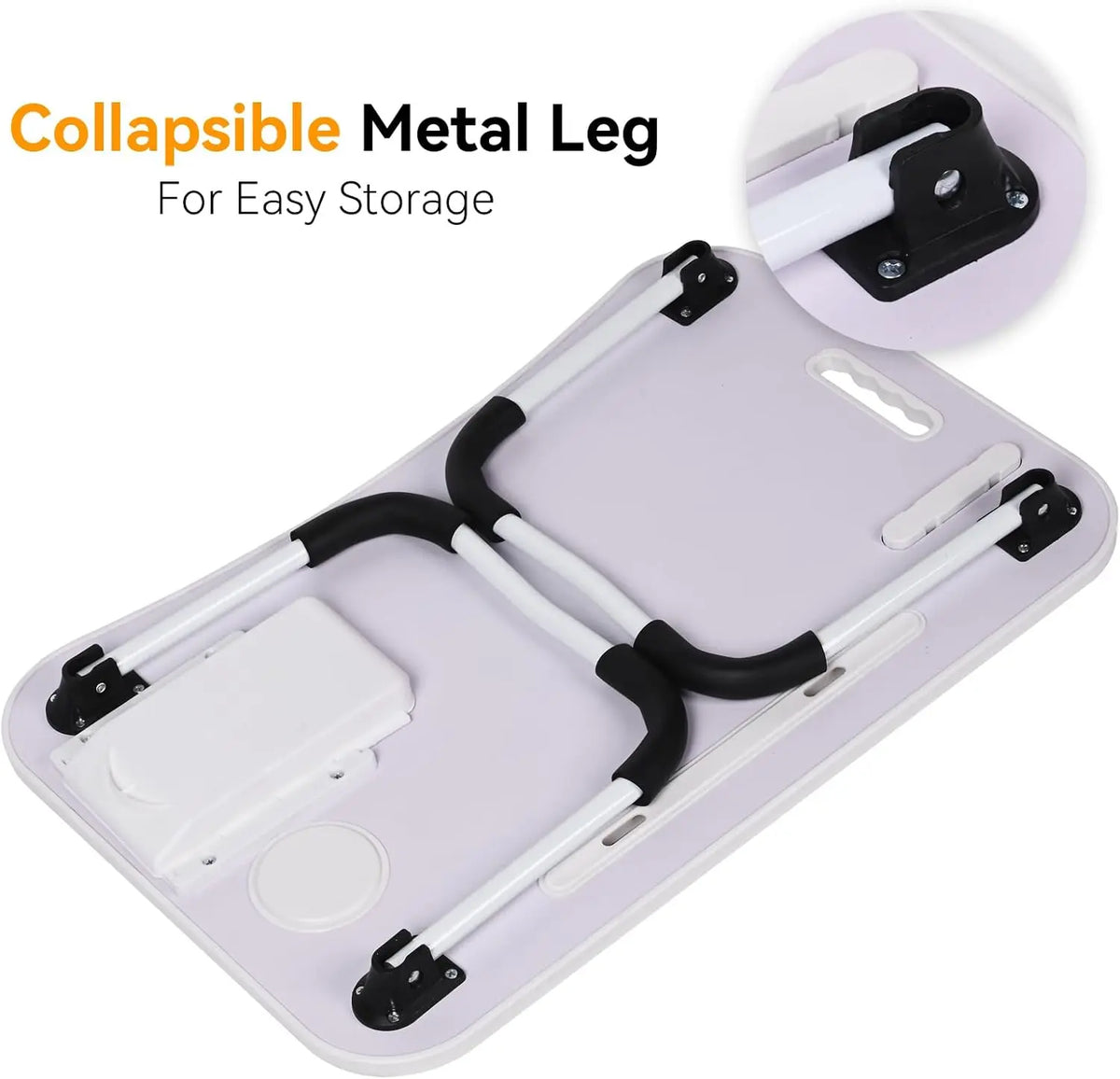 Ergonomic Laptop Stand - Portable Lap Desk, Foldable Computer Accessory with Stable Top Eases Strain, 4 USB Ports, Cooling Fan, LED Light, Cup Holder Ready, Drawer Keeps Gear, Tablet Slot, Ideal for Remote Workers, Home Office (Laptop Stands & Trays)