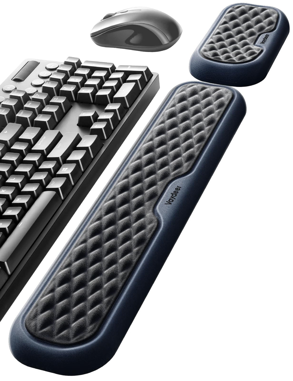 Vaydeer Wrist Rest for Keyboard and Mouse, Computer Ergonomic Wrist Support Pad, Soft Memory Foam Arm Cushion for Desk, Palm Hand Office Laptop Typing
