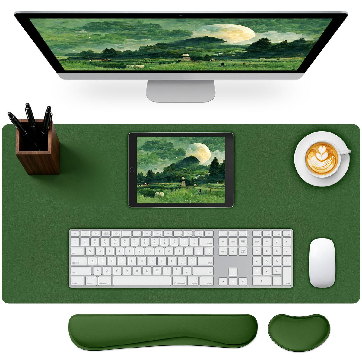 Mouse Pad and Keyboard Wrist Rest, 3-in-1 Keyboard and Mouse Pad