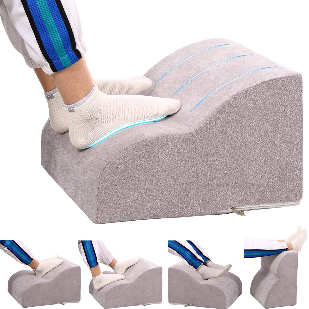 Foot Rest for Under Desk at Work.Multifunctional 3-Tier Foot Stool
