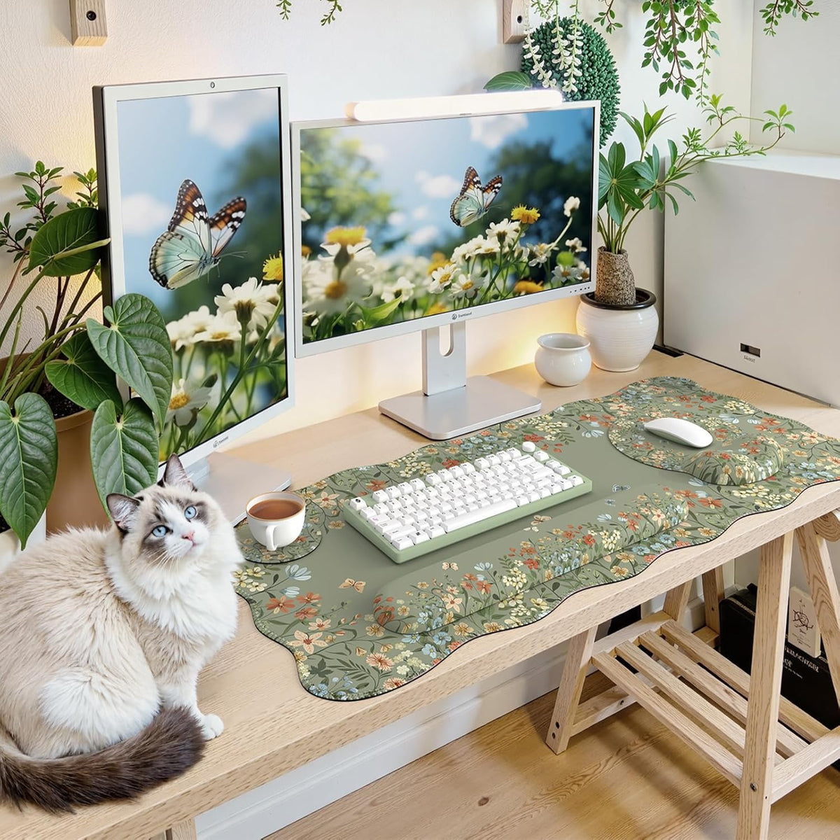 iCasso Keyboard Pad for Workspace, Green 35.4"x15.7" Desk Protector