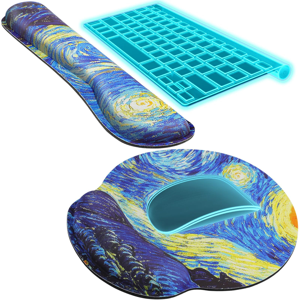 KTRIO Keyboard Wrist Rest & Mouse Pad with Wrist Rest, Black