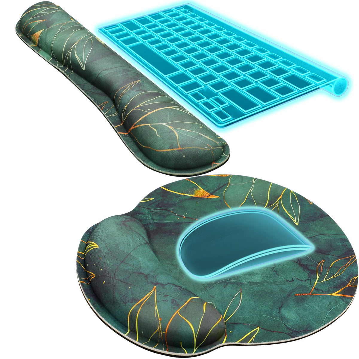 KTRIO Keyboard Wrist Rest & Mouse Pad with Wrist Rest, Black
