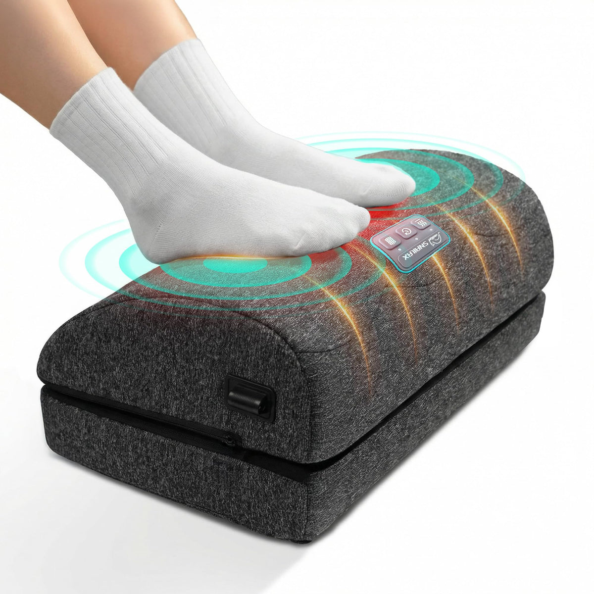 Snailax Heated Footrest Under Desk with Vibration, Adjustable Foot Stool