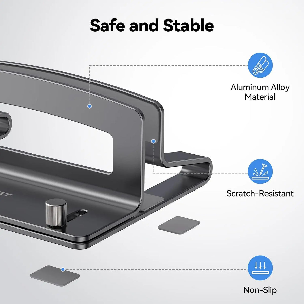 Vertical Laptop Stand, Adjustable  Laptop Stand (Fits Up to 17.3"), Space-Saving Vertical Stand with Non-Slip & Scratch-Resistant , Compatible with MacBook Pro/Air, ,