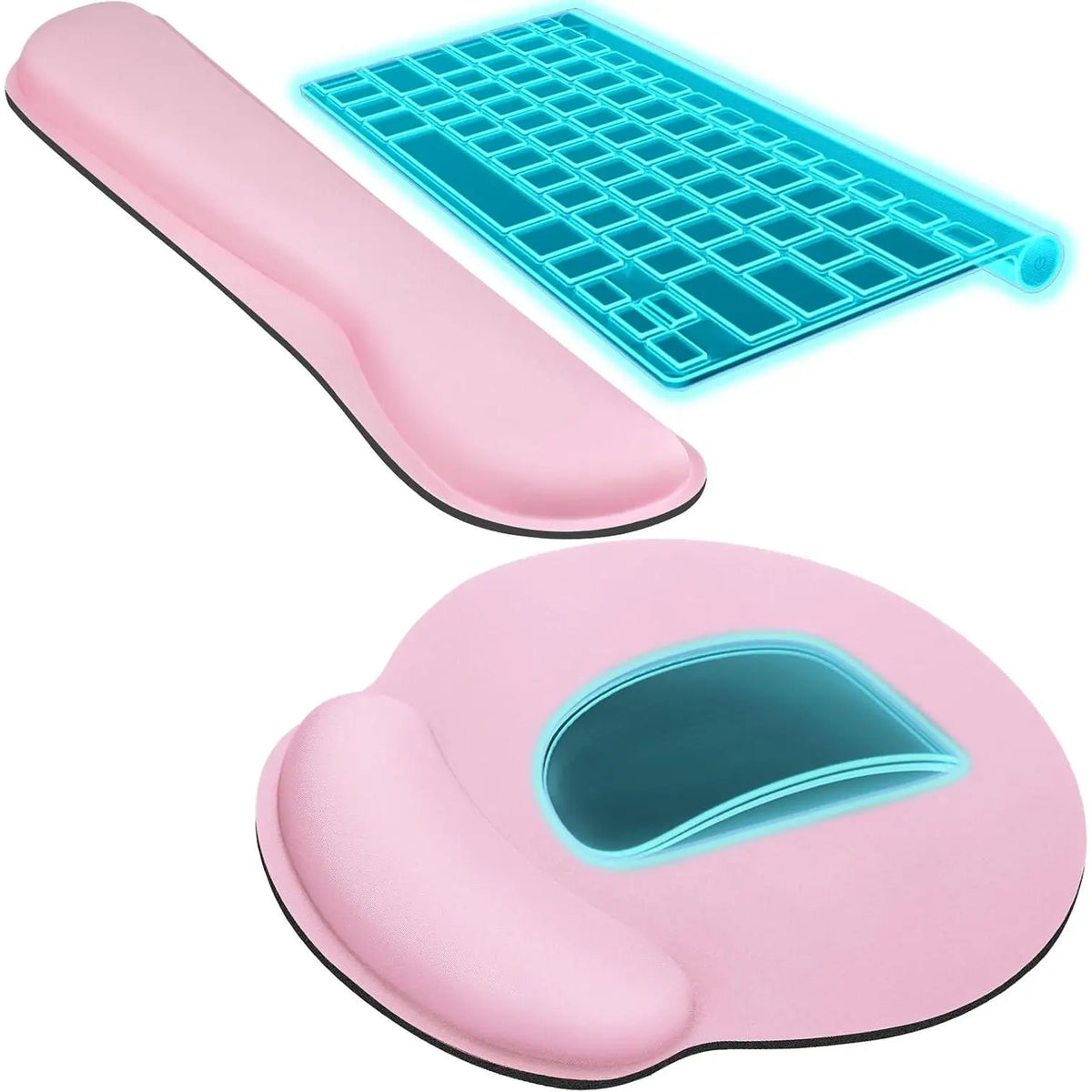 Memory Foam Keyboard Wrist Rest, Ergonomic Design, Non-Slip Base, Wrist Support for Office Use, Supports Wrists
