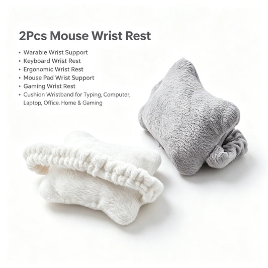 2Pcs Mouse Wrist Support, Keyboard Wrist, Ergonomic Wrist, Mouse Pad Wrist Support, Gaming Wrist, Cushion Wristband for Typing, Computer, Laptop, Office, Home & Gaming,Outdooor
