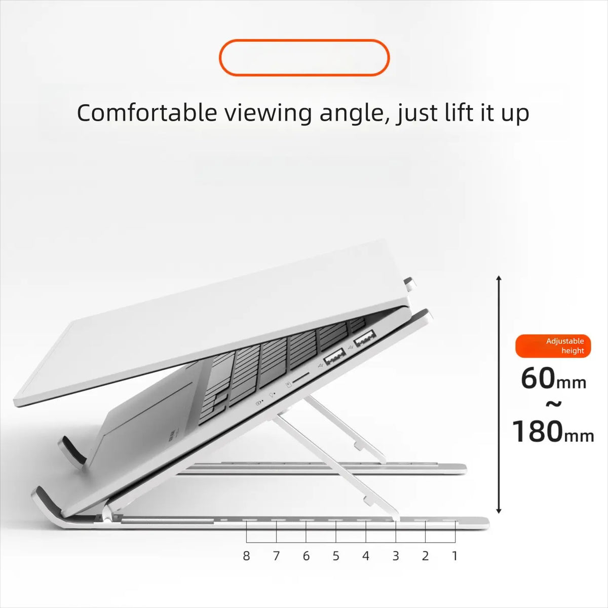 Foldable Laptop Stand Holder Riser Portable Adjustable Aluminum Notebook Stand Computer Stand 7 Angles for MacBook Tablets
