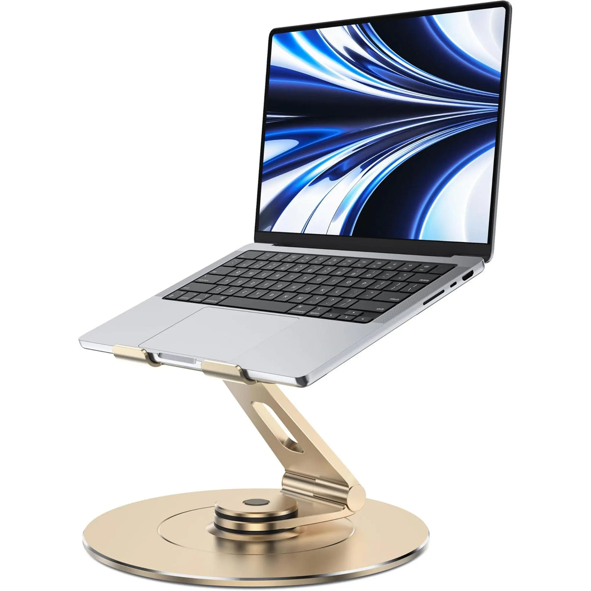 Adjustable Laptop Stand, Computer Stand with 360 Rotating Base,  Laptop Riser Mount for Desk Foldable Protable Computer Desk Fits with MacBook Pro Air (10-16") - Pink