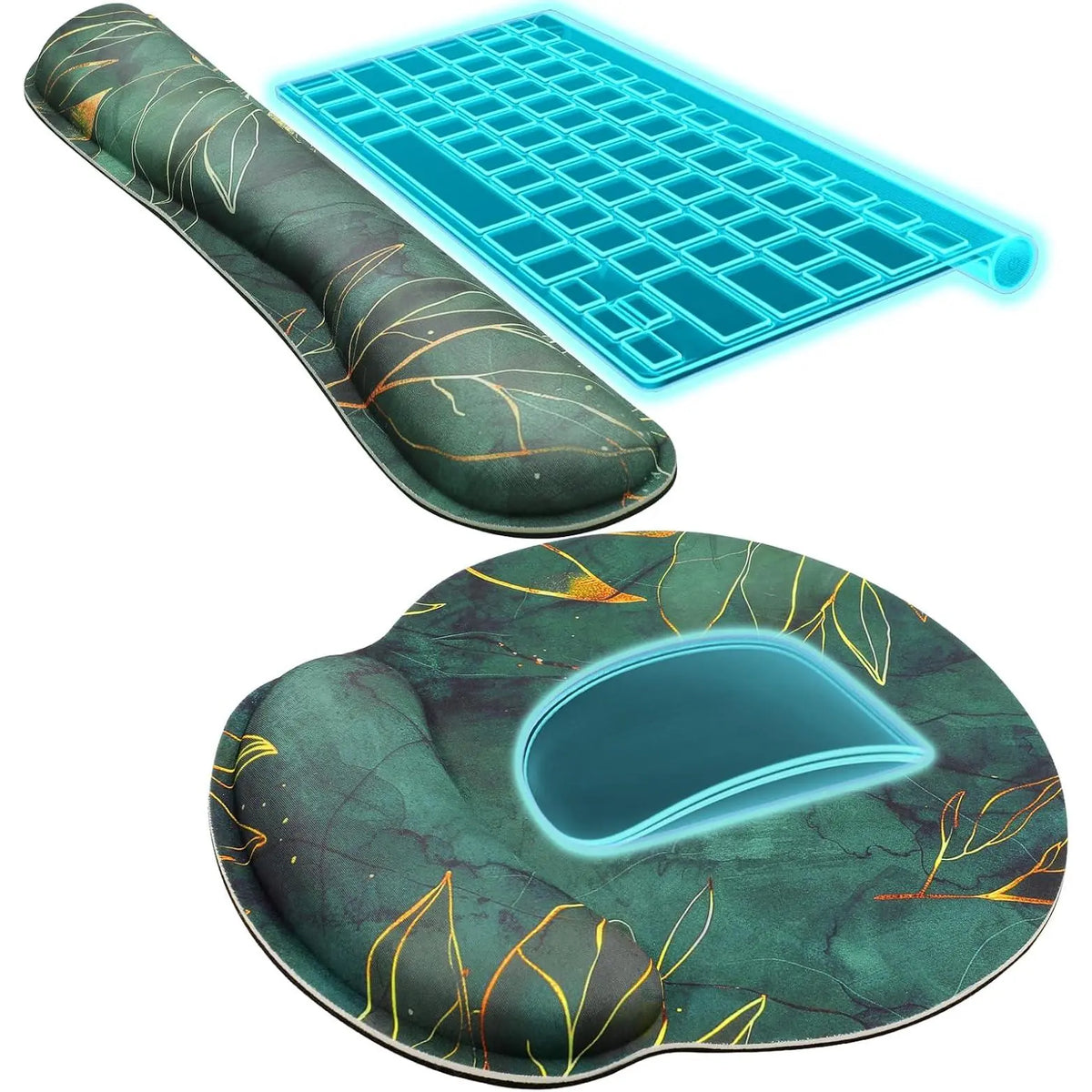 Memory Foam Keyboard Wrist Rest, Ergonomic Design, Non-Slip Base, Wrist Support for Office Use, Supports Wrists