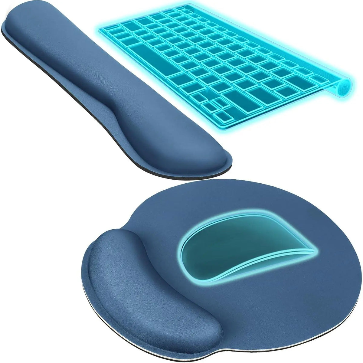 Memory Foam Keyboard Wrist Rest, Ergonomic Design, Non-Slip Base, Wrist Support for Office Use, Supports Wrists