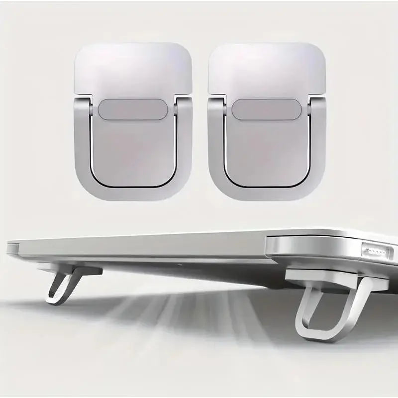 2-Piece Ergonomic Adjustable Ventilated Universal Laptop Stand Set, Portable Notebook Holder, Desk Accessories, Computer Stand for Laptop, Home Office Desk Riser