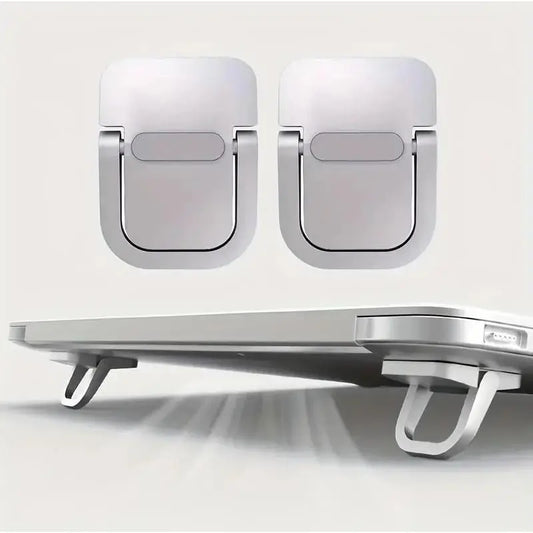 2-Piece Ergonomic Adjustable Ventilated Universal Laptop Stand Set, Portable Notebook Holder, Desk Accessories, Computer Stand for Laptop, Home Office Desk Riser
