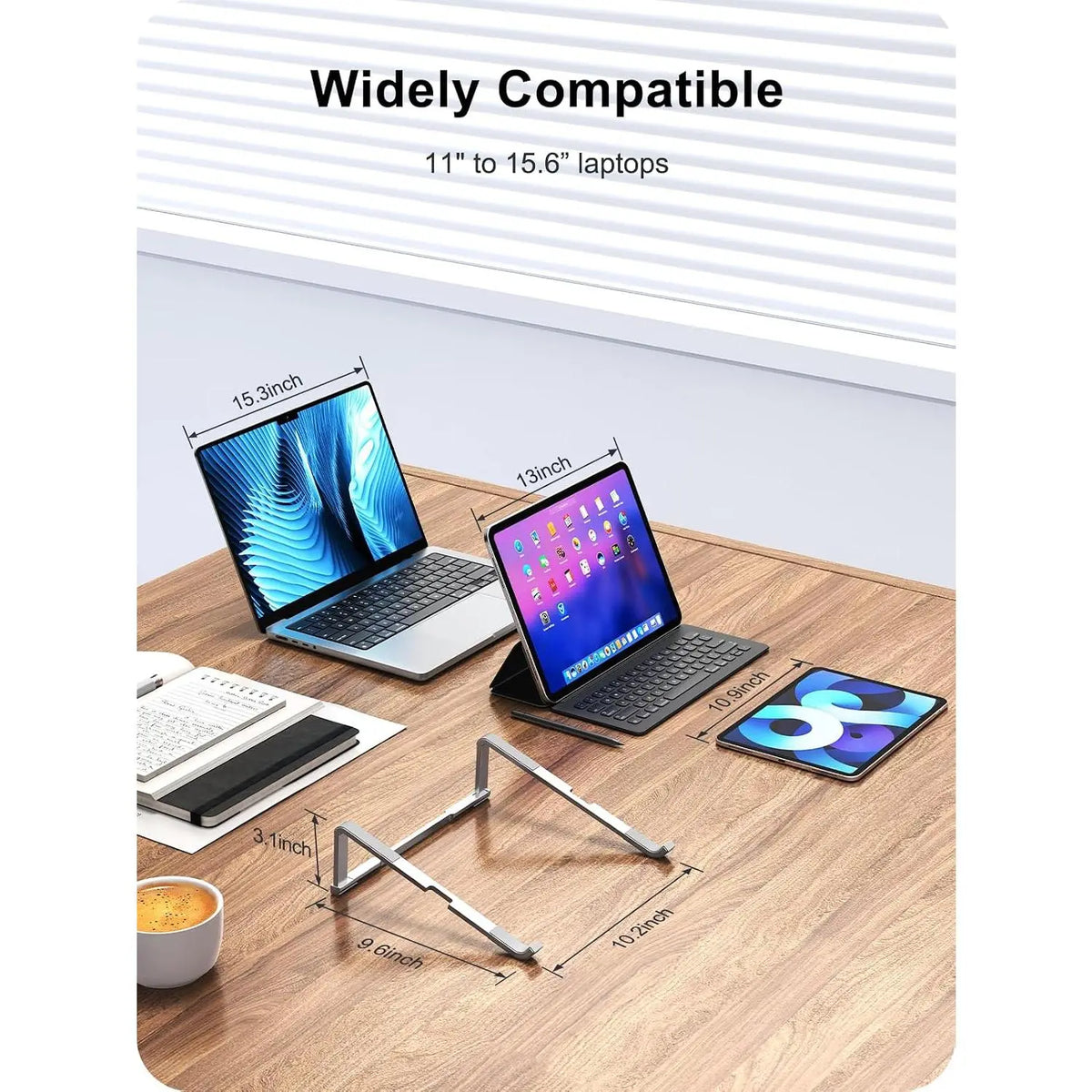 Laptop Stand for Desk,   Stand for Laptop, Foldable Laptop Riser, Portable Laptop Stand, Compatible for MacBook Pro/Air, , , , 11'' -15.6'' ()
