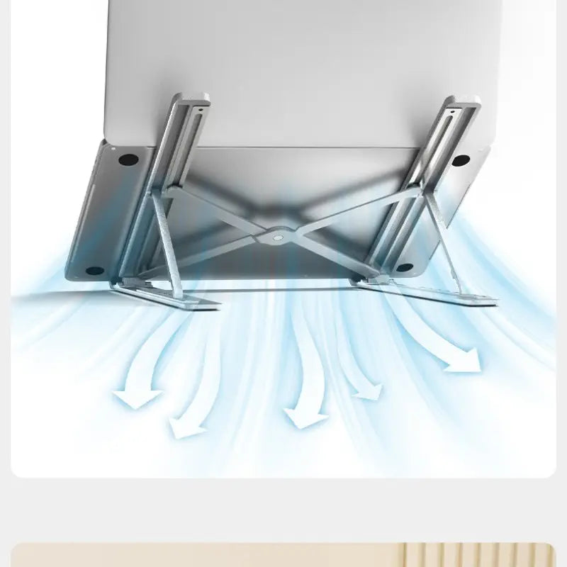 Foldable Laptop Stand Holder Riser Portable Adjustable Aluminum Notebook Stand Computer Stand 7 Angles for MacBook Tablets