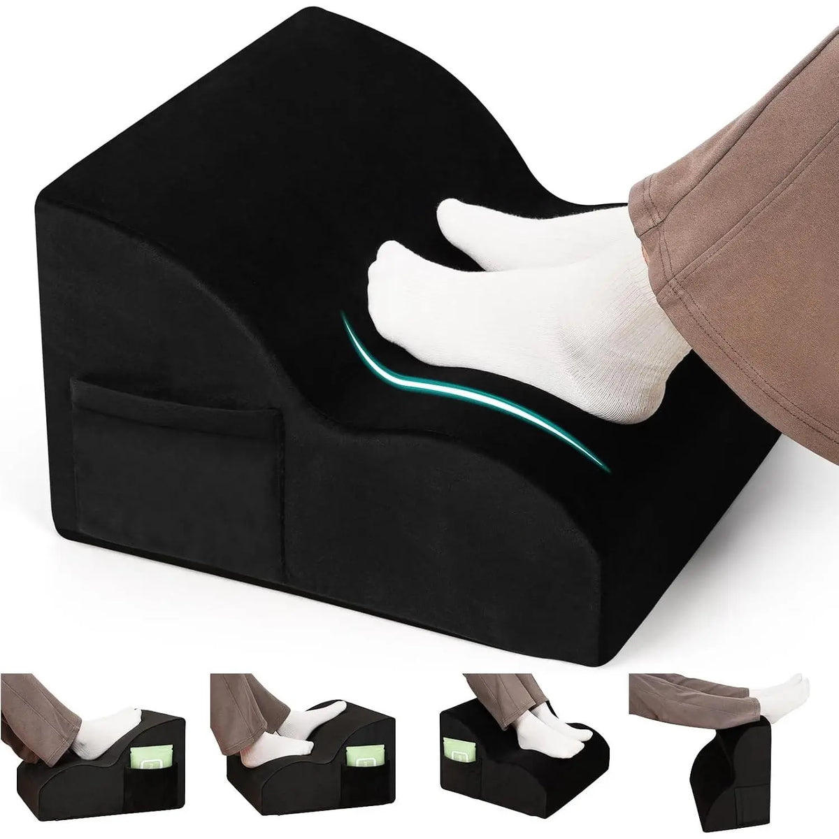 Ergonomic Under-Desk Foot Rest, Comfortable Office Foot Stool for Work