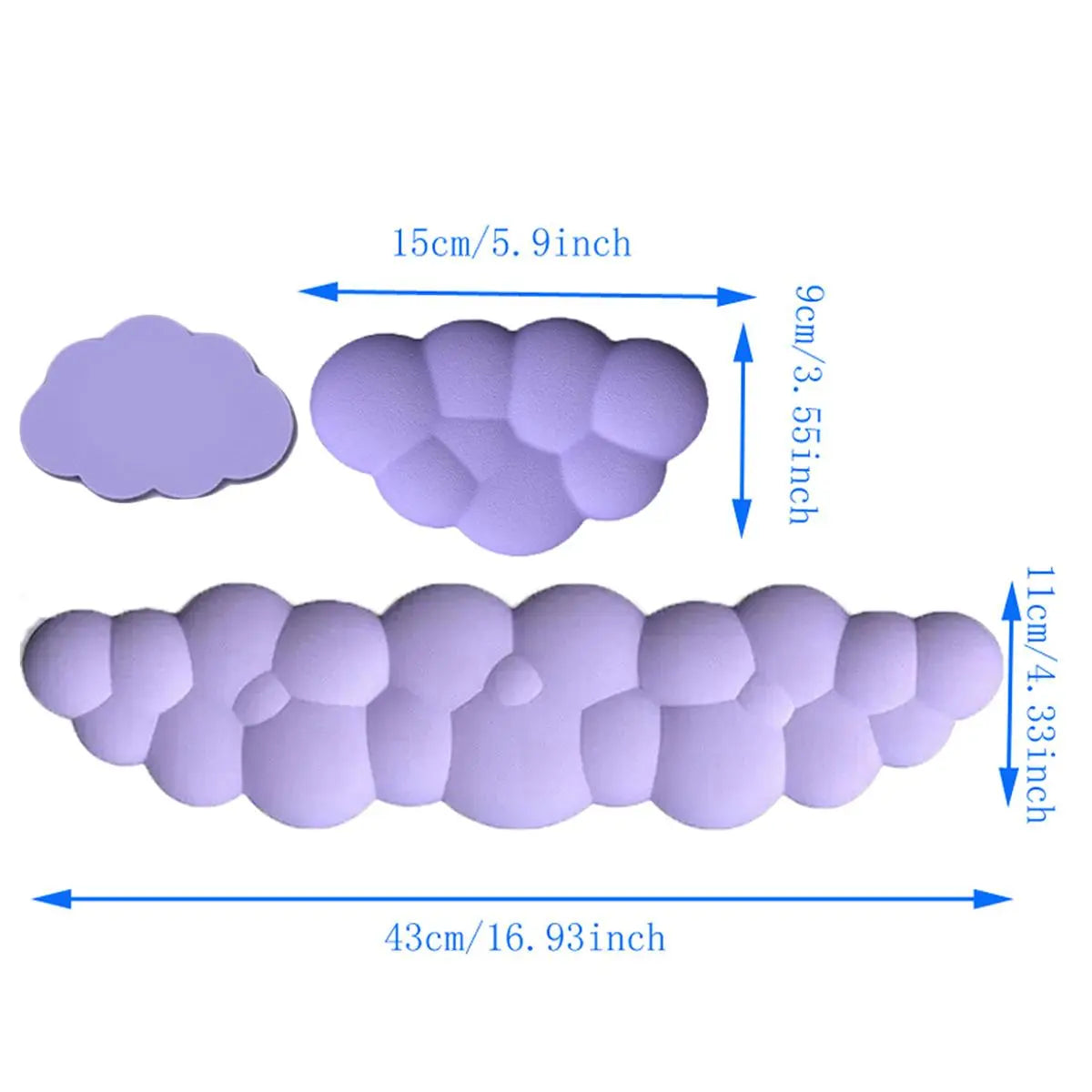 XWLR Cloud Pattern Gaming Mouse Pad and Keyboard Wrist Rest, Ergonomic Design Mouse Pad with Wrist Rest, Non-slip Soft Mouse Pad for Office Home, Non Slip Mousepad, Mouse Mat
